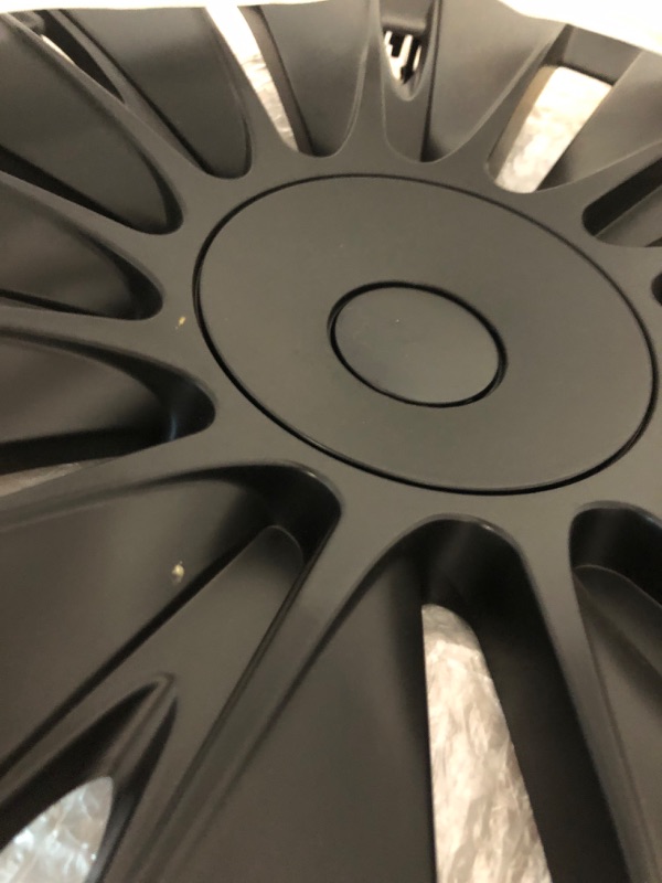 Photo 1 of POSWIS Tesla Model Y Wheel Covers 19 Inch, 2019-2023 Tesla Model Y Hubcaps Matte Black Tesla Model Y Rims Wheel Covers Replacement Accessories(4 Pack) 4pack