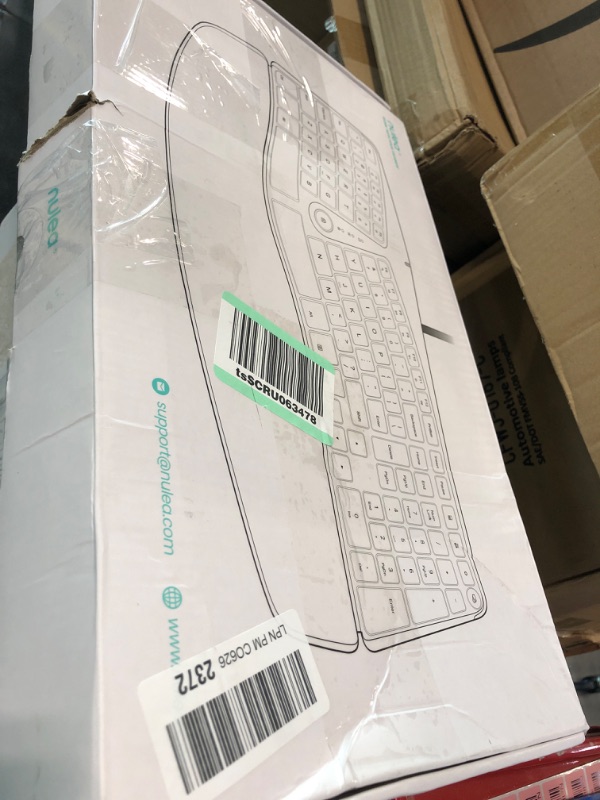 Photo 1 of Nulea Ergonomic Keyboard, Wired Split Keyboard with Pillowed Wrist and Palm Support, Featuring Dual USB Ports, Natural Typing Keyboard for Carpal Tunnel, Compatible with Windows/Mac