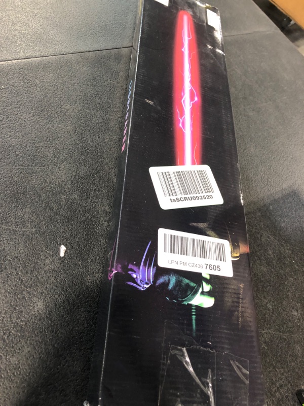 Photo 1 of Lukidy 2Pack Lightsaber Metal Hilt 12 Colors,Battery Rechargable 2-in-1 Double-Bladed FX Dueling Light Saber Costume Toy for Kids 3 Sound Mode Force FX Light Sword Forge(Silver)