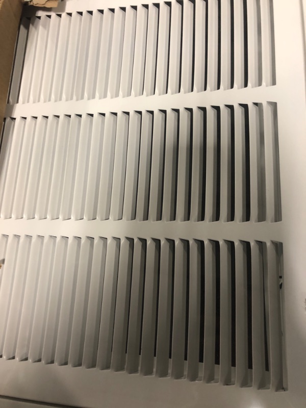 Photo 3 of 20"x20" Steel AIR Return Filter Grille, OPENABLE FACE, White & PAINTABLE