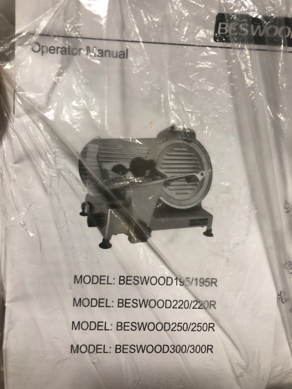 Photo 3 of BESWOOD 10" Premium Chromium-plated Steel Blade Electric Deli Meat Cheese Food Slicer Commercial and for Home use 240W BESWOOD250