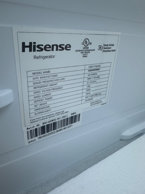 Photo 1 of Hisense 17.2-cu ft Counter-depth Bottom-Freezer Refrigerator (Fingerprint Resistant Stainless Steel) ENERGY STAR