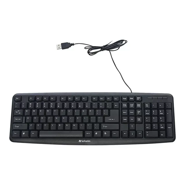 Photo 1 of Verbatim Slimline Corded Usb Keyboard, Black