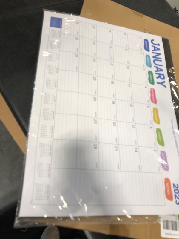 Photo 1 of 2024 Desk Calendar - 2024 Large Desk Calendar, Desk Calendar 2024, JAN 2024 - DEC 2024, 22" x 17", 2-in-1, Thick Paper + Corner Protectors + Large Ruled Blocks - Multicolored