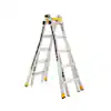 Photo 1 of ***ITEM HAS DAMAGE TO ONE RUNG AS SEEN IN PICTURES*** 

22 FT. REACH MPXA ALUMINUM MULTI-POSITION LADDER, 300 LBS. LOAD CAPACITY