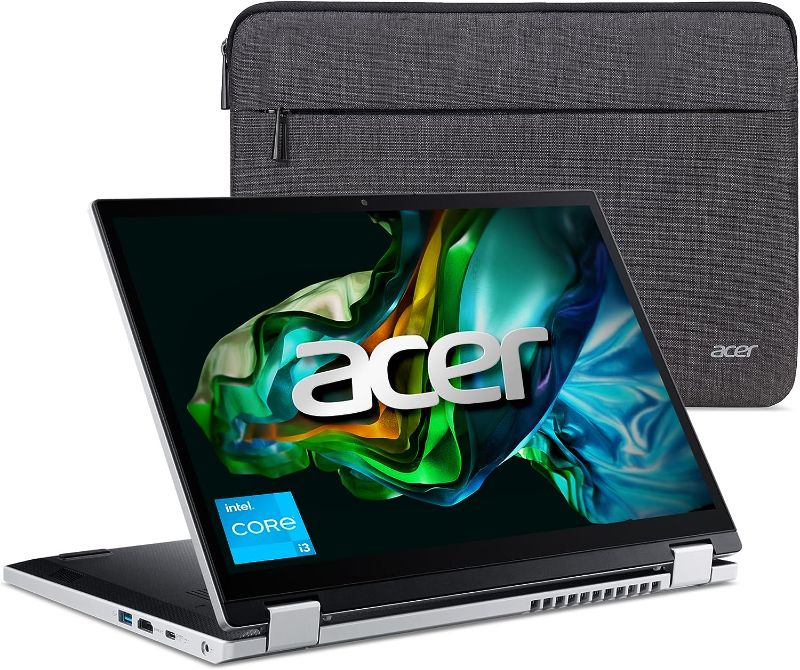 Photo 1 of Acer Aspire 3 Spin 14 Convertible Laptop | 14" 1920 x 1200 IPS Touch Display | Intel Core i3-N305 | Intel UHD Graphics | 8GB LPDDR5 | 128GB SSD | Wi-Fi 6 | Windows 11 Home in S mode | A3SP14-31PT-37NV
