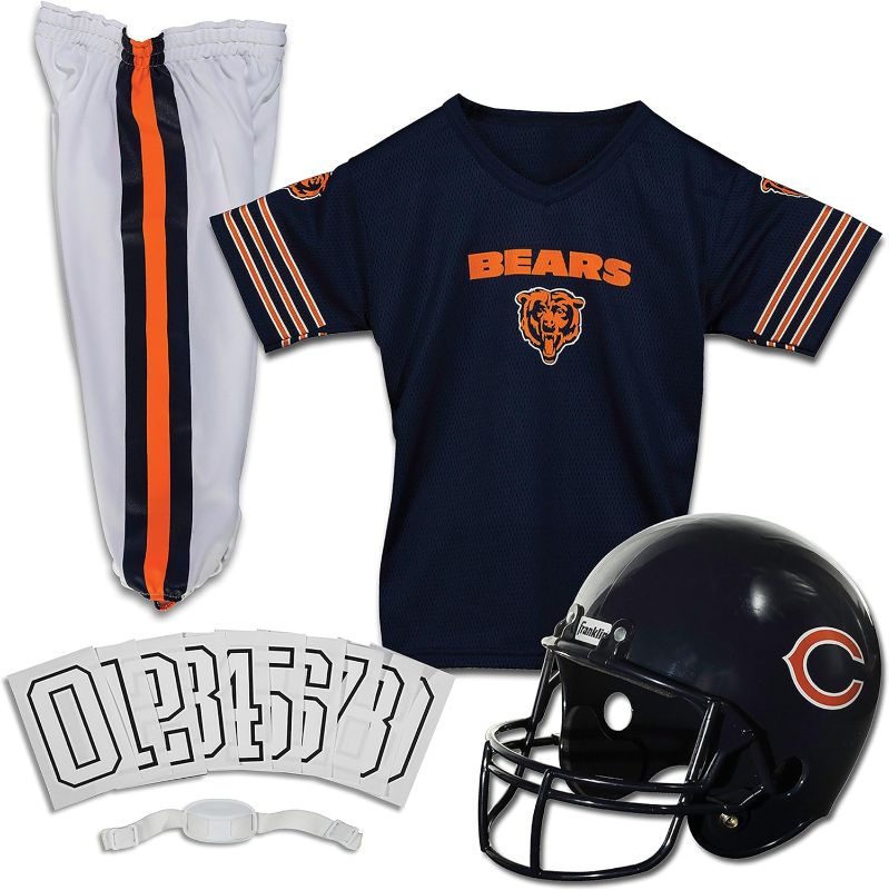 Photo 1 of Franklin Sports NFL Youth Football Uniform Set for Boys & Girls - Includes Helmet, Jersey & Pants with Chinstrap + Numbers