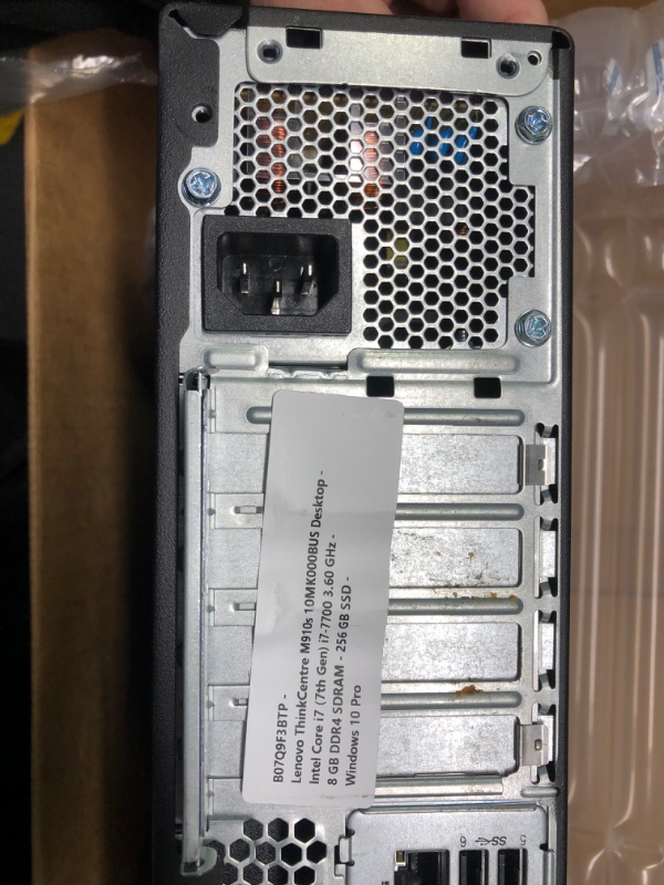 Photo 1 of Lenovo ThinkCentre M910s 10MK000BUS Desktop - Intel Core i7 (7th Gen) i7-7700 3.60 GHz - 8 GB DDR4 SDRAM - 256 GB SSD - Windows 10 Pro - Small Form Factor (Renewed) i7-7700-8GB-256GB