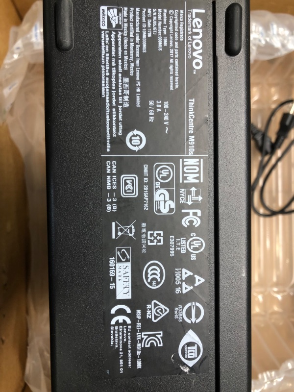 Photo 1 of Lenovo ThinkCentre M910s 10MK000BUS Desktop - Intel Core i7 (7th Gen) i7-7700 3.60 GHz - 8 GB DDR4 SDRAM - 256 GB SSD - Windows 10 Pro - Small Form Factor (Renewed) i7-7700-8GB-256GB
