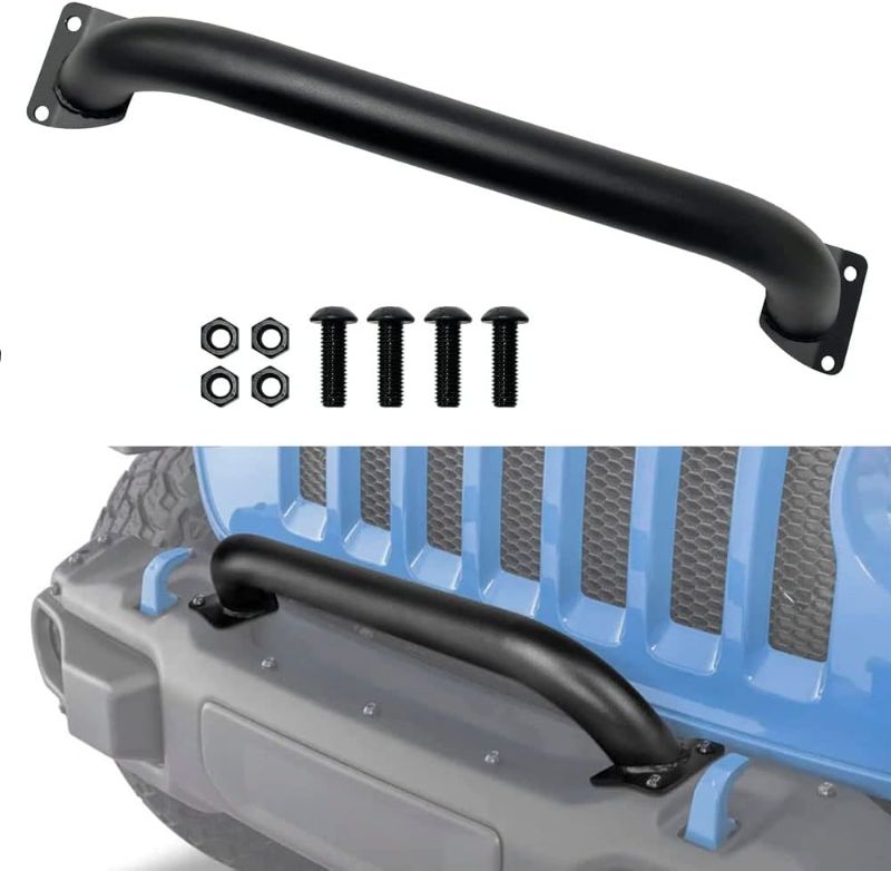 Photo 1 of DIBON AUTO Grille Winch Brush Guard Compatible for Jeep Wrangler Gladiator JL JT Brush Guard 2018 2019 2020 2021
