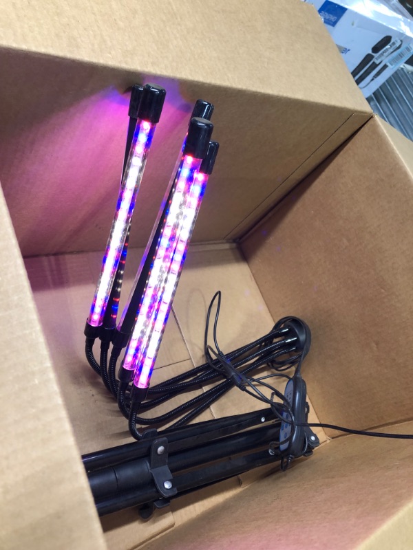 Photo 3 of KEELIXIN Grow Lights for Indoor Plants,5 Heads Red Blue White Full Spectrum Plant Light with 15-60" Adjustable Tripod Stand, Indoor Grow Lamp with Remote Control and Auto On/Off Timer Function Red Blue Spectrum