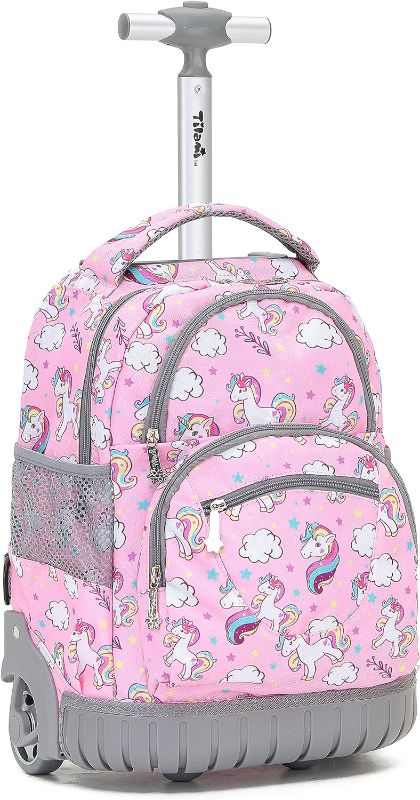 Photo 1 of Tilami Rolling Backpack 16 Inch School College Travel Carry-on Backpack Boys Girls