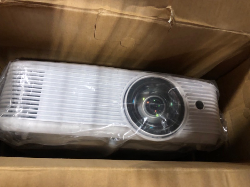 Photo 1 of Optoma GT1080HDRx Short Throw Gaming Projector | Enhanced Gaming Mode for 1080p 120Hz Gameplay at 8.4ms | 1080p and HDR support with 4K UHD input | Bright 3,800 Lumens for Day and Night Gaming | White GT1080HDRx (1080p, Lamp, HDMI)