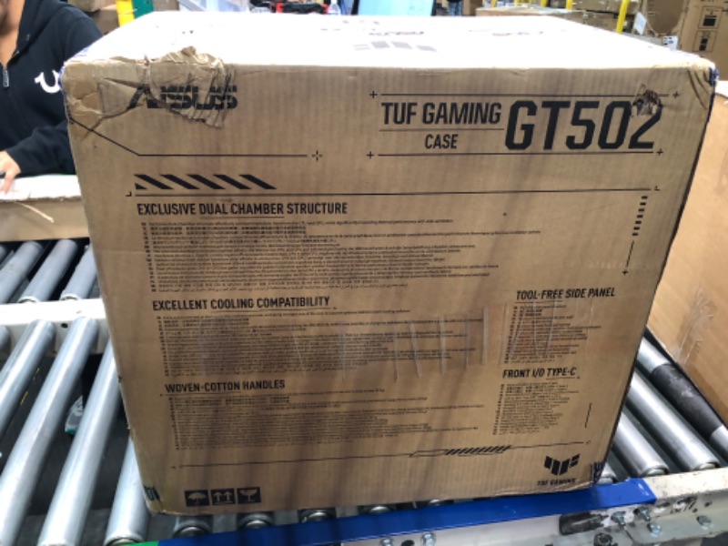 Photo 1 of ASUS TUF Gaming GT502 ATX Mid-Tower Computer Case with Front Panel RGB Button, USB 3.2 Type-C and 2X USB 3.0 Ports Chassis GT502 TUF GAMING CASE/BLK Black