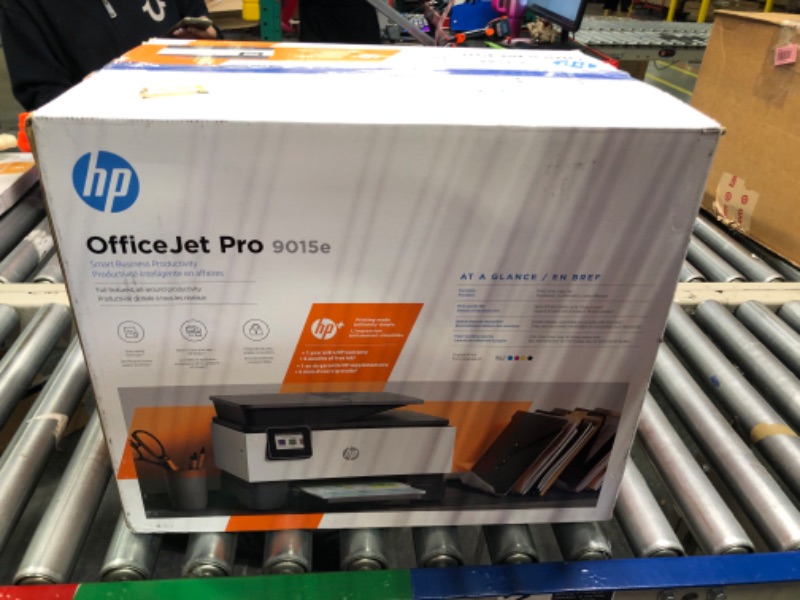 Photo 1 of HP OfficeJet Pro 9015e Wireless Color All-in-One Printer with bonus 6 months Instant ink with HP+ (1G5L3A),Gray