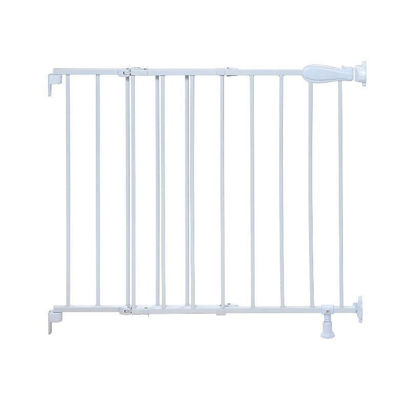 Photo 1 of 
Summer Infant Top of Stairs Simple to Secure Metal Baby Gate, White Metal Finish – 30” Tall, Fits Openings up to 29” to 42” Wide,