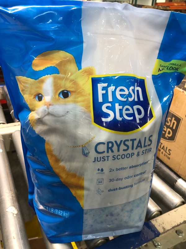 Photo 1 of Fresh Step Crystals, Premium Cat Litter, Scented, 8 Pounds 8 Pound (Pack of 1)