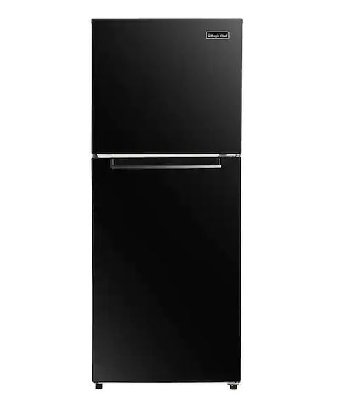 Photo 1 of *** Missing small legs *** Magic Chef HMDR1000BE Top Freezer Refrigerator in Black 10.1 Cu. ft.
