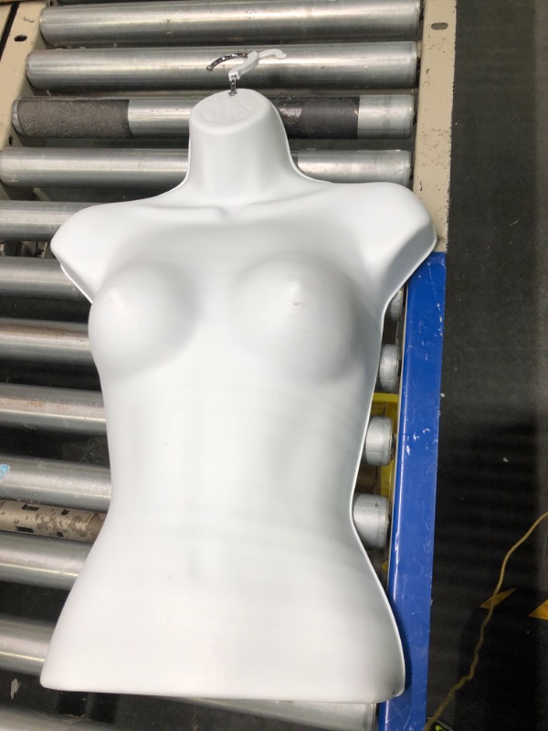 Photo 3 of White Female Hollow Back Mannequin Torso Set & Hanging Hook, S-M Sizes (1 Pack, White) 1 Pack White