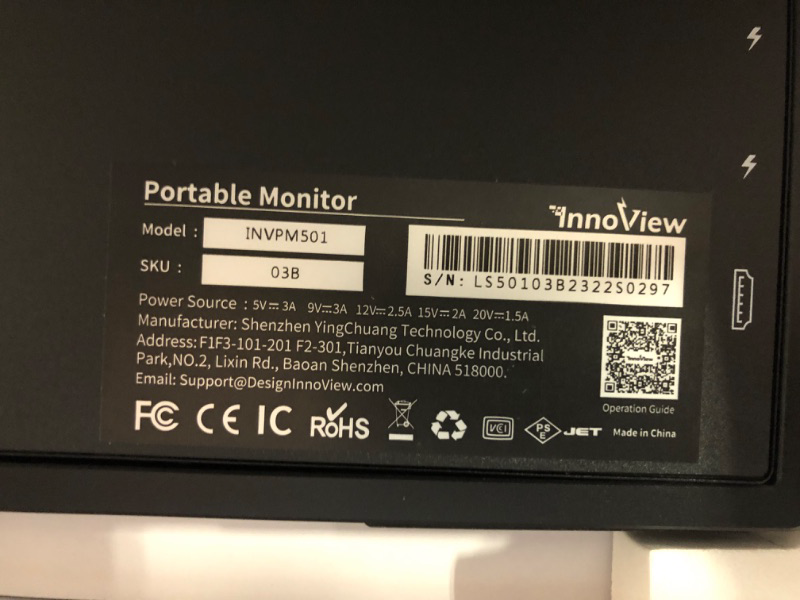 Photo 7 of InnoView 18.5 inch Portable Monitor, 99% sRGB 1080P FHD IPS Large Portable Monitor for Laptop USB C HDMI HDR Travel Monitor with Kickstand & VESA for Mac PC Xbox PS4/5 Switch Gaming Computer Monitor