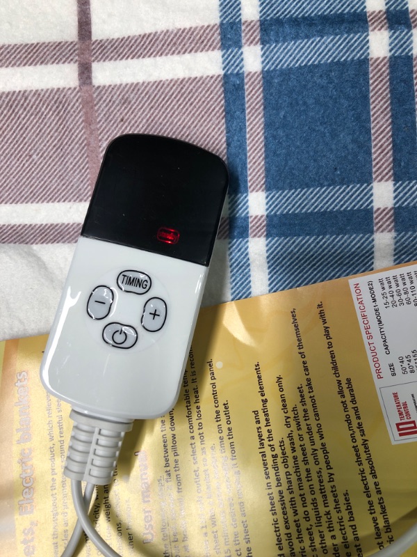 Photo 4 of Electric Blanket,  one and a Half Size 48*63" 10 Heating Modes and Turn-Off Timer After 2-4-8-12 Hours. 110 Volt, 100 watt.
