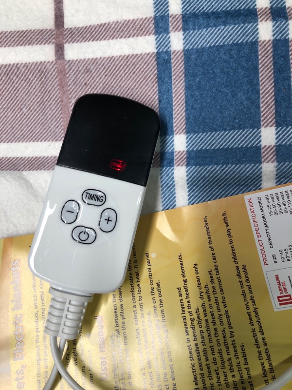 Photo 4 of Electric Blanket, Electric Sheet one and a Half Size 48*63" 10 Heating Modes and Turn-Off Timer After 2-4-8-12 Hours. 110 Volt, 100 watt.