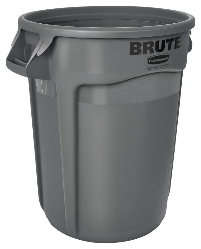 Photo 1 of 2 COUNT Rubbermaid Commercial Products-FG9W1500LGRAY Slim Jim Waste Confidential Combo, 87 L - Grey 23G Container with Lid Trash Can