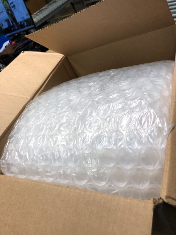 Photo 1 of Amazon Basics Perforated Bubble Cushioning Wrap - Medium 5/16", 12-Inch x 100-Foot Long Roll & Perforated Bubble Cushioning Wrap - Small 3/16", 12-Inch x 175-Foot Long Roll