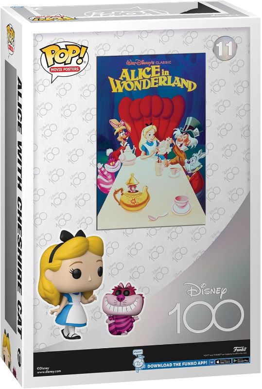 Photo 3 of Funko Pop! Movie Poster: Disney 100 - Alice in Wonderland, Alice with Cheshire Cat