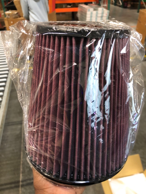 Photo 2 of K&N Universal Clamp-On Air Intake Filter: High Performance, Premium, Washable, Replacement Filter: Flange Diameter: 6 In, Filter Height: 8 In, Flange Length: 0.625 In, Shape: Round Tapered, RU-1044