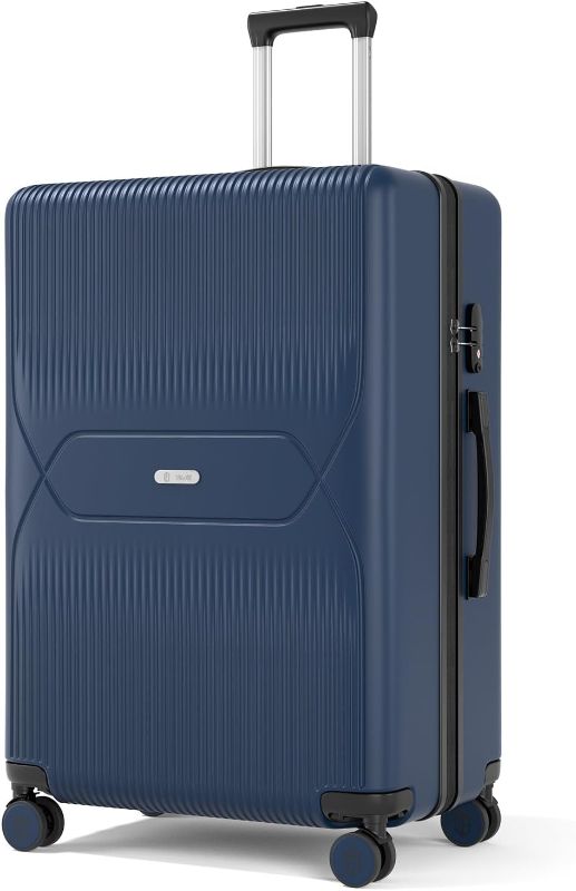 Photo 1 of Zitahli Luggage 28 Inch, Expandable Suitcase Checked Luggage, PC Hard Case Luggage with TSA Lock Spinner Wheels YKK Zippers (Navy Blue)