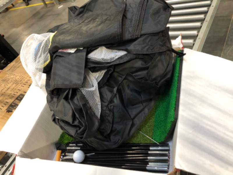 Photo 1 of Golf Practice Net - Golf Hitting Nets for Backyard Driving or Indoor 10×7FT, All in One Golf Traning Chipping Net for Garage with Golf Mat, Golf Balls,Golf Target, Golf Tee, Carry Bag, Game Scoreboard 10*7FT 2023