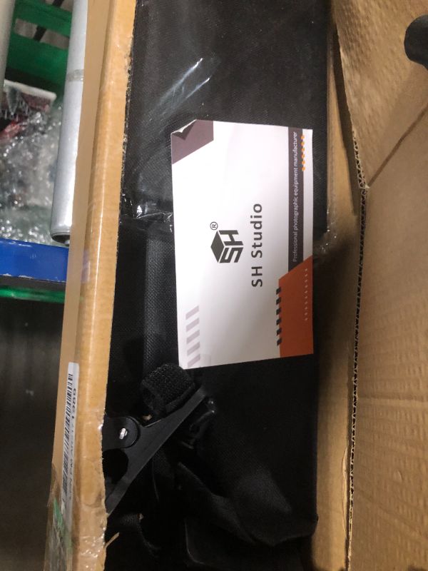 Photo 1 of SH Heavy Duty Background Stand, 2x2M Backdrop Support System Kit with Carry Bag for Photography Photo Video Studio,Photography Studio1 6.5x6.5ft/ 2x2m