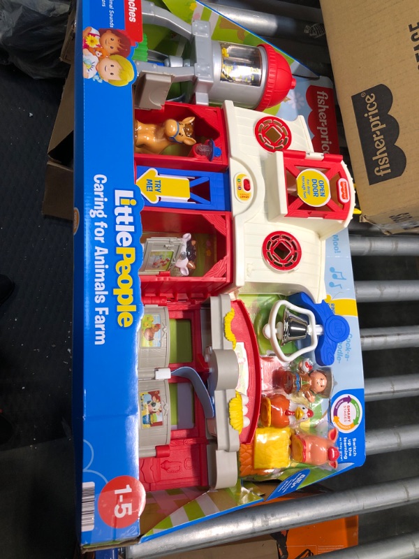 Photo 1 of Fisher-Price Little People Toddler Learning Toy Caring For Animals Farm Interactive Playset With Smart Stages For Ages 1+ Years Standard