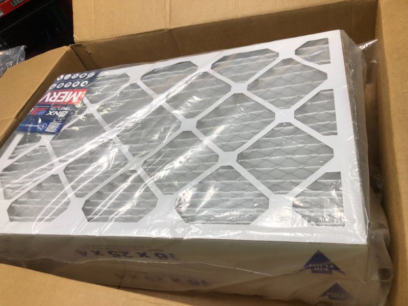 Photo 4 of BNX TruFilter 16x25x4 (15 1/2’’ x 24 1/2’’ x 3 5/8‘’) MERV 13 Air Filter (SlimFit) (2-Pack)- MADE IN USA- HVAC AC Furnace Filters for Health, Allergies, Pollen, Mold, Bacteria, Smoke, MPR 1900 FPR 10 16x25x4 2-Pack