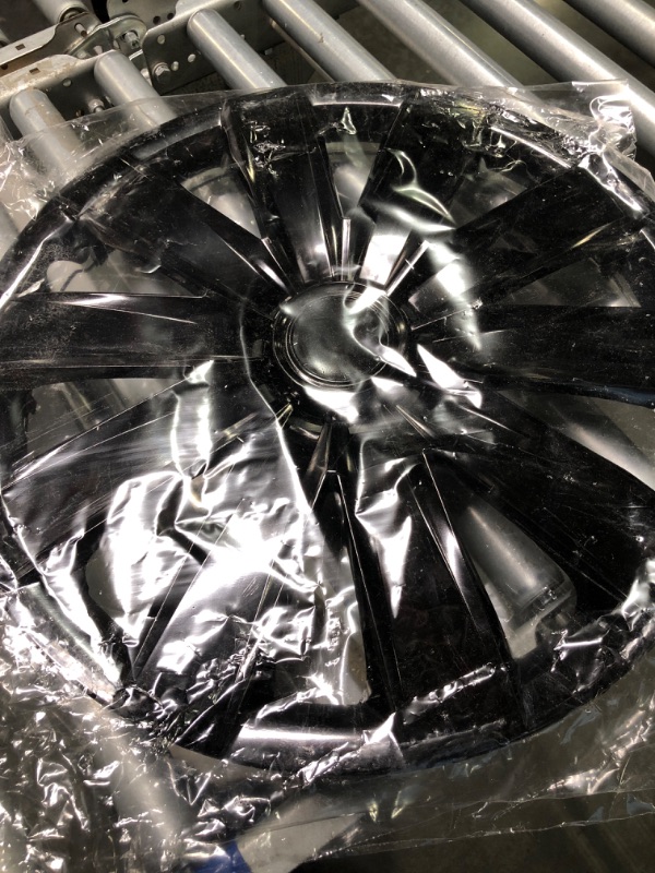 Photo 1 of OMAC Wheel Rim Cover Hubcaps, Auto Tire Replacement Exterior Caps, 4 Pieces Set, 16 inches, Black 16 Inch 152 Black
