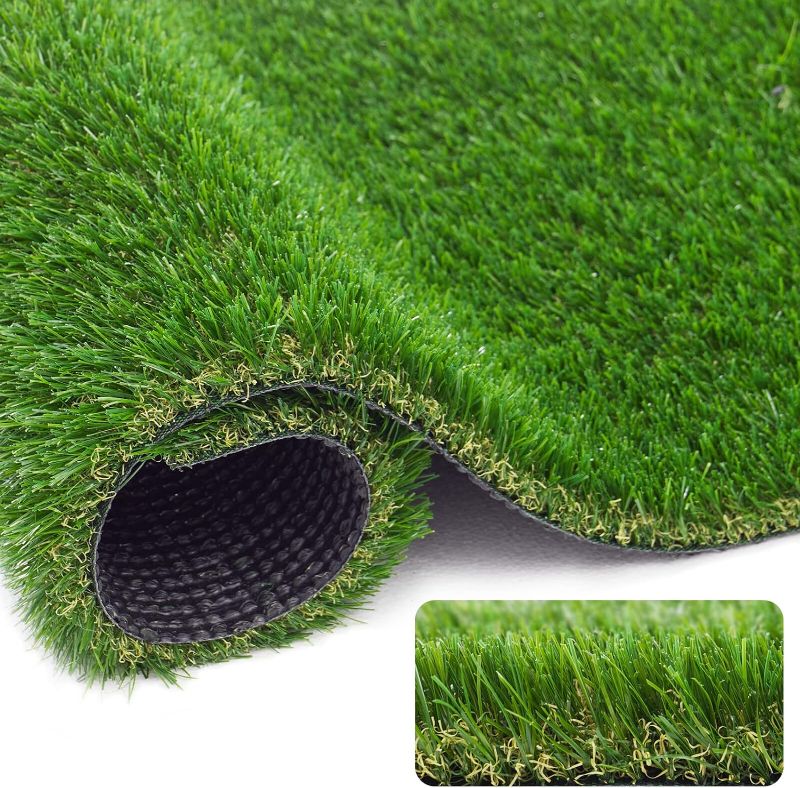 Photo 1 of 1.38" Artificial Turf Grass,4FT x 6FT Fake Grass Rug Indoor Outdoor,Realistic High-Density Durable Artificial Turf Carpet for Dogs Pets Garden Lawn Landscape