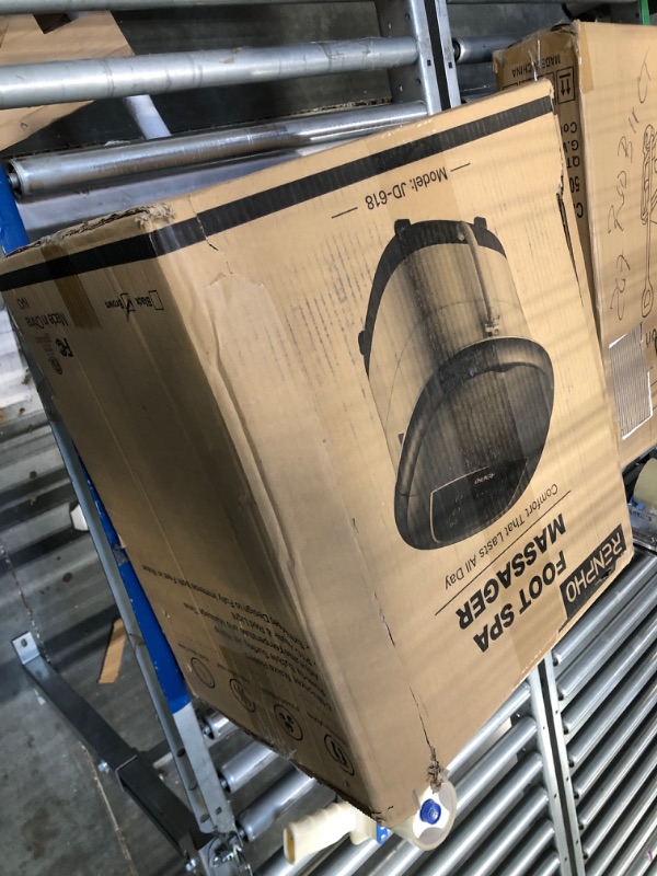 Photo 1 of Foot Spa Bath Massager,RENPHO Motorized Foot Spa with Heat and Massage and Jets,Powerful Bubble Jets with Infrared,Shiatsu Foot Spa Massager Corn Rollers,Relieve Feet Muscle Pain White/Red