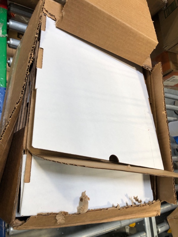 Photo 3 of HORLIMER 12x9x3 inches Shipping Boxes Set of 20, White Corrugated Cardboard Box Literature Mailer 12" x 9" x 3" White