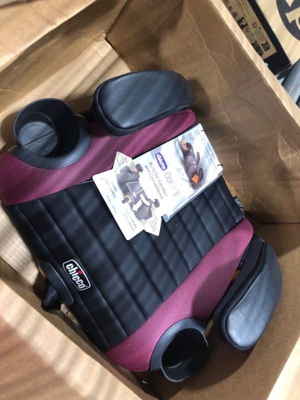 Photo 1 of Chicco GoFit Backless Booster Car Seat, Travel Booster Seat for Car, Portable Car Booster Seat for Children 40-110 lbs, Grape/Purple, 1 Count (Pack of 1) Grape GoFit