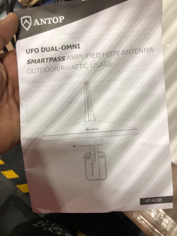 Photo 1 of Upgraded Version - ANTOP AT-415B 720° UFO Dual Omni-Directional Outdoor HDTV Antenna with Exclusive Smartpass Amplifier &4G LTE Filter, Fit for Outdoor/RV/Attic Use(33ft Coaxial Cable,4K UHD Ready) Omni-Directional(Big)