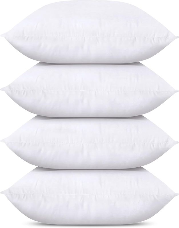 Photo 1 of  Bedding Throw Pillows (Set of 4, White),
