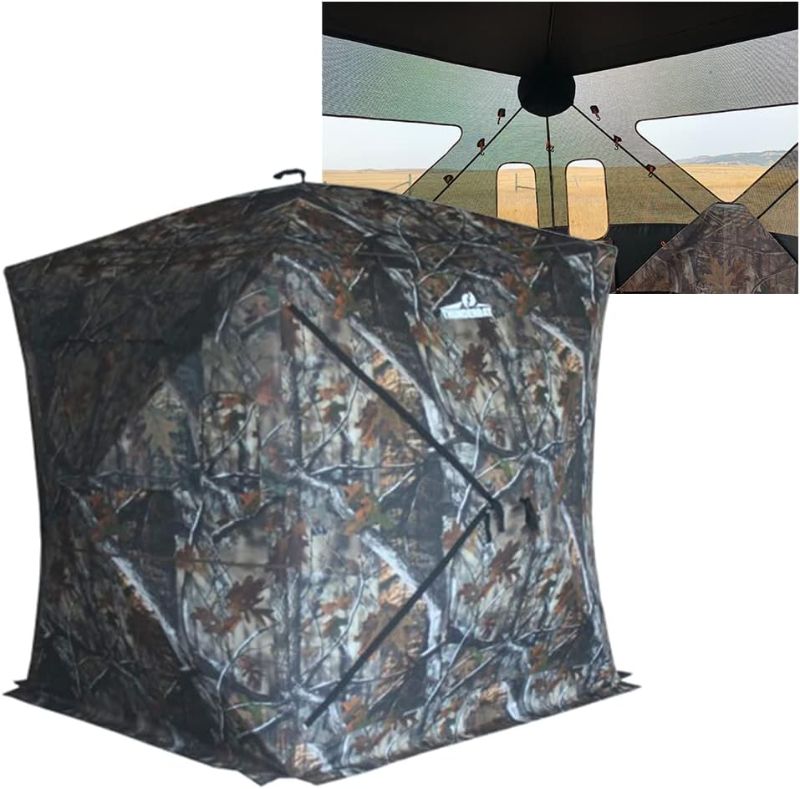 Photo 1 of 
Your Choice Hunting Blind 3 Person 270 Degree See Through Ground Blinds for Deer Hunting Turkey Hunting, Camo Deer Blind Turkey Blind Pop Up Hunting Tent, Hunting Gear and Hunting Accessories