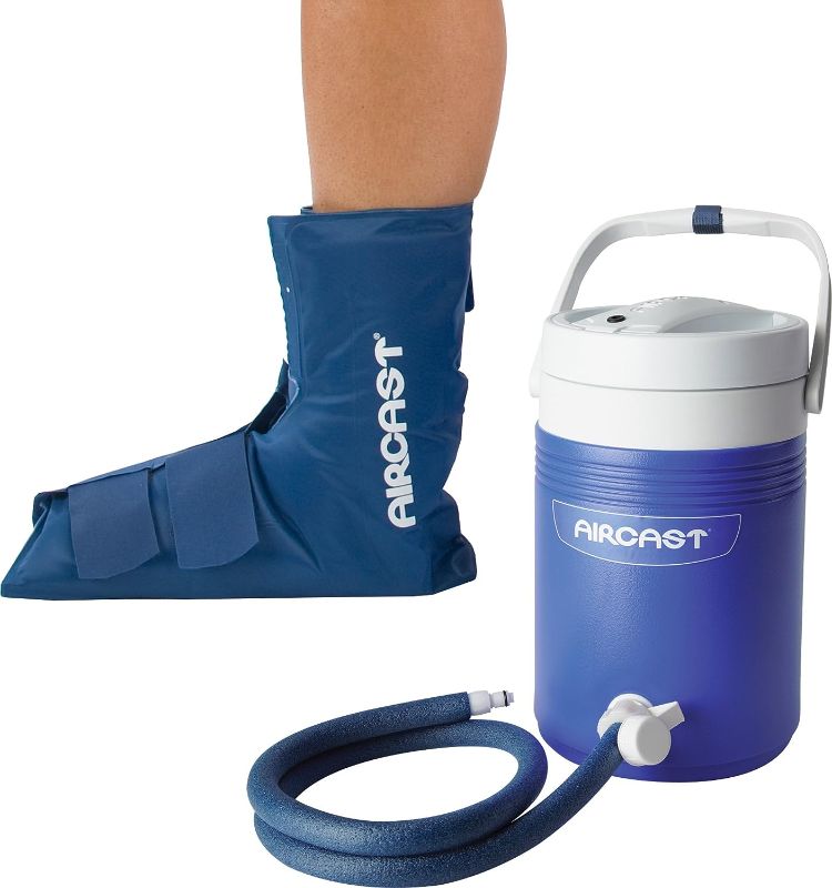 Photo 1 of Aircast Cryo/Cuff Cold Therapy: Ankle Cryo/Cuff with Non-Motorized (Gravity-Fed) Cooler, One Size Fits Most
