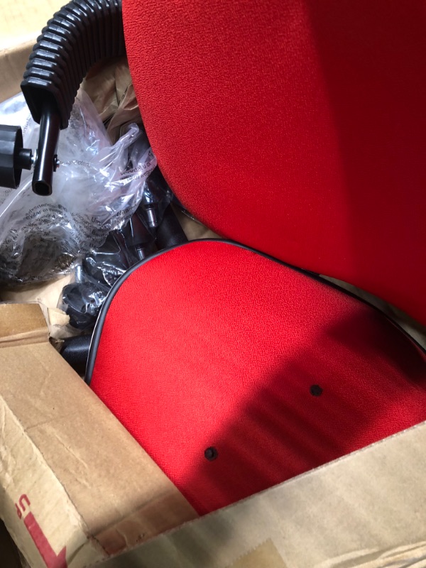 Photo 4 of Flash Furniture Whitney Red Fabric Swivel Ergonomic Task Office Chair