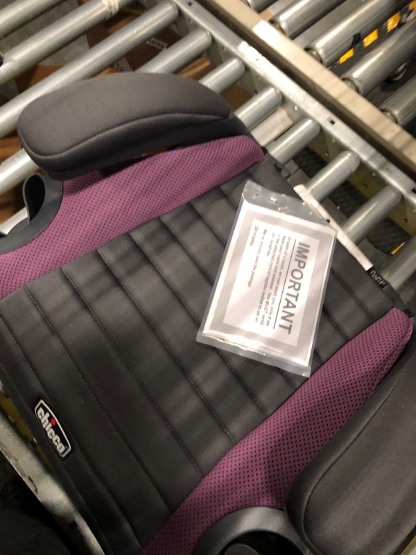 Photo 1 of Chicco GoFit Backless Booster Car Seat, Travel Booster Seat for Car, Portable Car Booster Seat for Children 40-110 lbs, Grape/Purple, 1 Count (Pack of 1) Grape GoFit