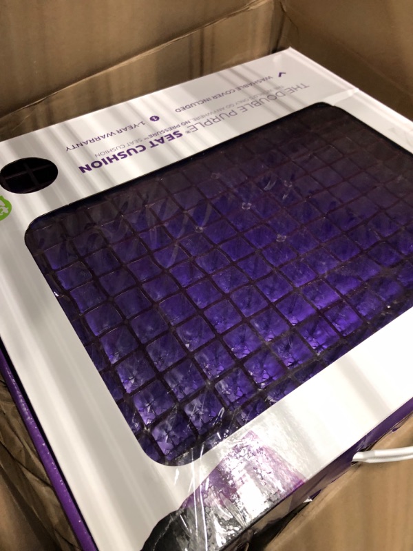 Photo 4 of Purple Double Seat Cushion | Pressure Reducing Grid Designed for Ultimate Comfort | Designed for Office Chairs | Made in The USA