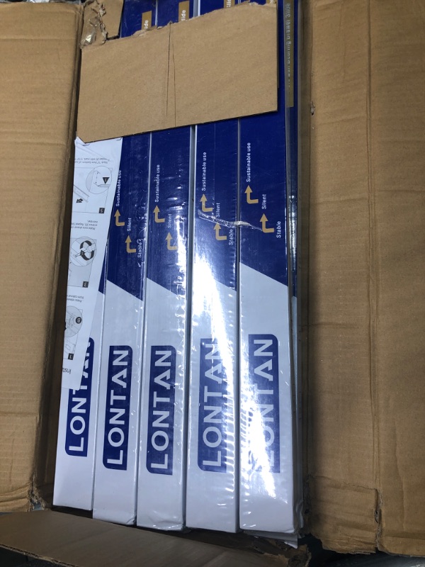 Photo 1 of Black Soft Close Drawer Slides 22 Inch Cabinet Drawer Slides 10 Pairs - LONTAN Ball Bearing Drawer Slides Heavy Duty Full Extension Drawer Slides Dresser Kitchen, 100 LB Capacity 22'' drawer slides 10 pair