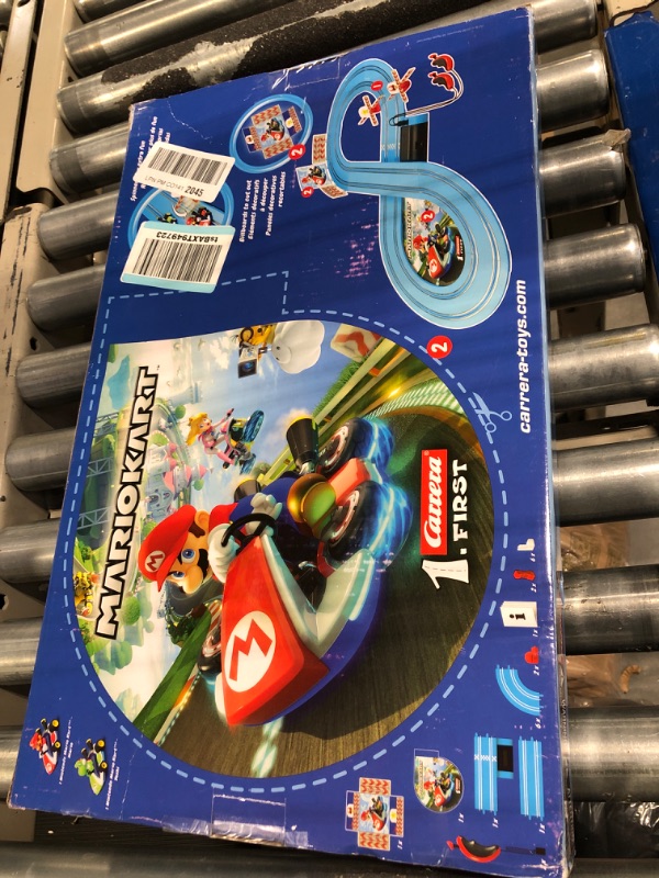 Photo 1 of Carrera First Mario Kart - Slot Car Race Track With Spinners - Includes 2 Cars: Mario and Yoshi - Battery-Powered Beginner Racing Set for Kids Ages 3 Years and Up Mario Kart w/ Spinners