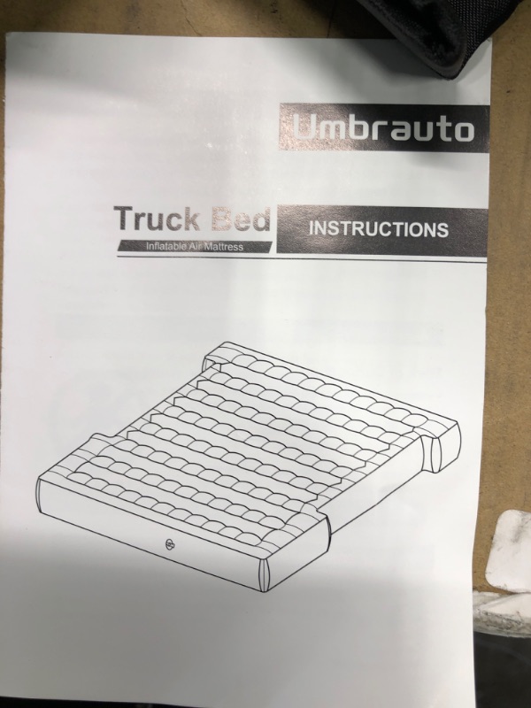Photo 3 of Umbrauto Truck Bed Air Mattress Truck Beds Inflatable Air Mattress for Outdoor with Pump & Carry Bag (Navy)